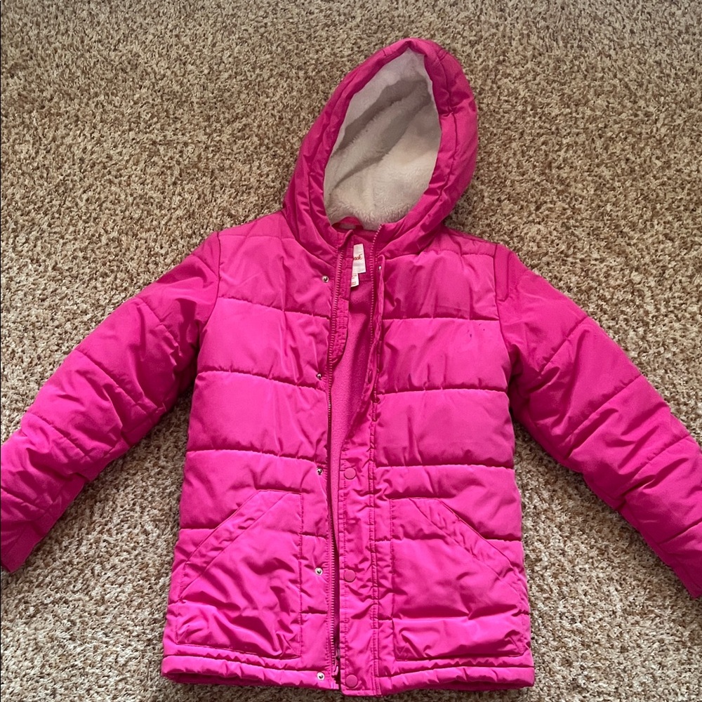 Cat & Jack Vibrant Pink Hooded Jacket